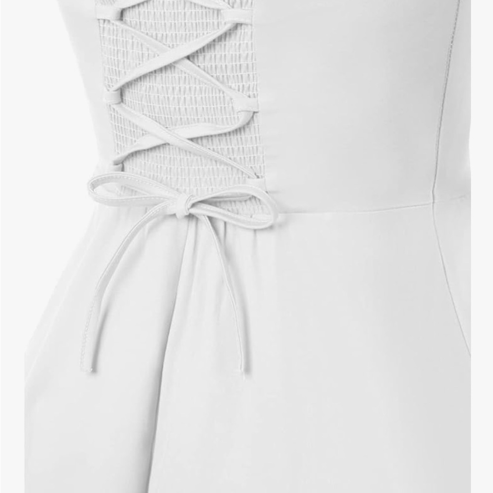 Marilyn style White Halter Bridal dress M/L - Picture 2 of 7